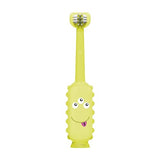 dr. browns green monster triple-sided toddler toothbrush with suction cup base, ages 1-4 years