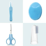 PandaEar Baby Blue Safety Kit for Newborns and Toddlers with Comb, Brush, and More