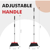 Heavy Duty Broom, 55 Inch Long Handle Outdoor Large Angle Brooms, Commercial Broom for Sweeping Indoor, for Home Garage Kitchen Office Courtyard Lobby Patio Lawn Concrete