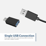 Cyber Acoustics ca-2890 usb stereo speaker bar for pc mac chromebook easy control
