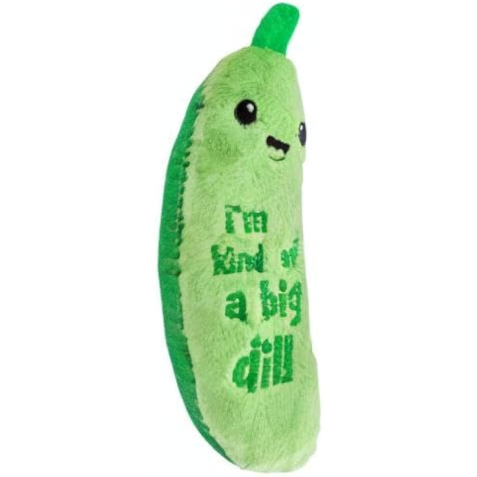Catstages Crunchy Pickle Kicker Cat Toy 6.5 inches Plush Crinkle Catnip Dental Mesh Toy