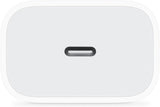 Apple 20W compact USB-C power adapter for iPhone iPad AirPods fast charging