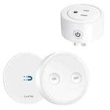LoraTap Mini 656ft Range Wireless Outlet Plug, No Hub Required, 10A/1100W, White