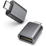 syntech usb c to usb adapter pack of 2 space grey thunderbolt 4 compatible with macbook pro air surface ipad
