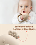 2-pack ChooKaChoo silicone teething mitten for babies over 3 months, anti-dropping, BPA free