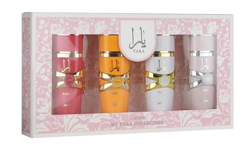 Lattafa My Yara Collection 4-piece Eau de Parfum Gift Set for Women with Yara, Yara Moi, Yara Tous, and Yara Candy