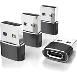USB to USB-C Adapter for iPhone and Samsung, 4-Pack, Aluminum Alloy, Compact Design