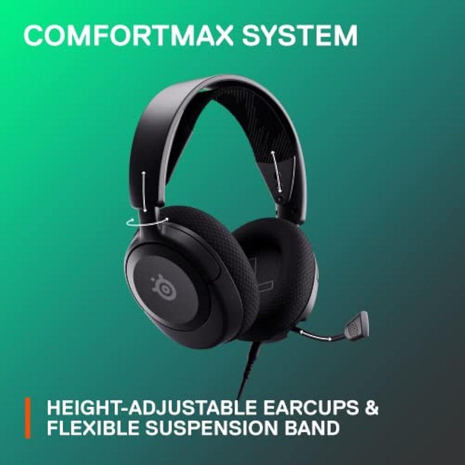 SteelSeries Arctis Nova 1 Multi-System Gaming Headset - Hi-Fi Drivers - 360° Spatial Audio - PC, PS5/PS4, Switch, Xbox - Black