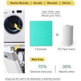 Swedish Dish Cloths - 10 Pack Reusable Kitchen Dishcloths - Ultra Absorbent Dish Towels for Washing Dishes - Cellulose Sponge Cloth Cleaning Rag - Assorted