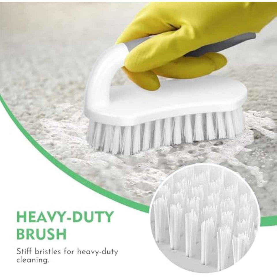 SetSail Scrub Brush, Heavy-Duty Scrub Brushes for Cleaning with Stiff Bristles Cleaning Brush for Shower, Bathroom, Carpet, Kitchen and Bathtub Scrubber - 2 Pack