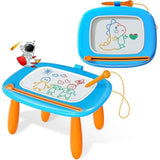 kikidex magnetic drawing board for toddler girl toys learning educational 1 2 3 year old light blue