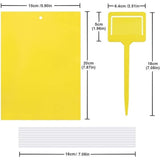 Gideal 20-pack yellow sticky traps for flying plant insects, 6x8 inches, 20pc twist ties included
