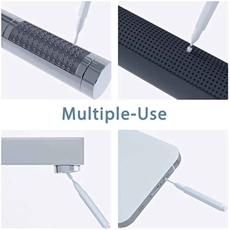 Shower Head Cleaning Brush for Small Hole,Multifunctional Shower Head Cleaner Tool Anti-Clogging Nozzle with Storage Boxes, Showerhead Cleaning Brushes Picks for Household Bathroom, White