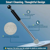 Pumice Stone Toilet Bowl Cleaner,16.7Inch Toilet Pumice Stone with Handle Cleans Hard Water Ring Calcium Buildup&Stains for Toilet Bath Kitchen Household Cleaning（Black