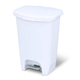 Glad 13 Gallon Trash Can | Plastic Kitchen Waste Bin with Odor Protection of Lid | Hands Free with Step On Foot Pedal