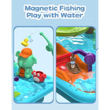 4-in-1 Play Kitchen Sink Toy Set with Running Water, Educational Pretend Play for Kids 3+