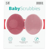 S&T INC. 2-inch silicone exfoliating and massaging cradle cap bath brushes, 2 pack, pink