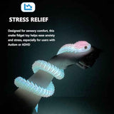 24in 3D printed flexible snake toy, officially authorized, fidget for ADHD, desk pet, easter basket essentials, animal collector gift