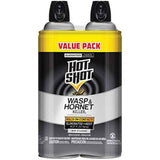 Hot Shot Wasp And Hornet Killer Aerosol, Up to 27-Foot Jet Spray, 14 Ounces, 2 Pack