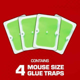 tomcat super hold glue traps mouse size for mice cockroaches spiders scorpions ready to use 4 traps