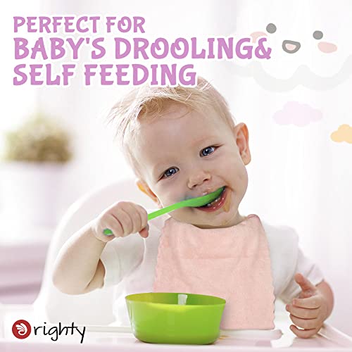 Orighty 20x10 inch coral fleece baby burp cloths, highly absorbent and ultra soft for newborns, 8-pack