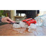 FLAT 2 FAST Original Stunt Card Racer – Flat Car Racer and Pocket Size Racecar Launcher with Built-in Button for Stunt Launching and Racing – Compact – Crimson Red
