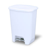 Glad 13 Gallon Trash Can | Plastic Kitchen Waste Bin with Odor Protection of Lid | Hands Free with Step On Foot Pedal