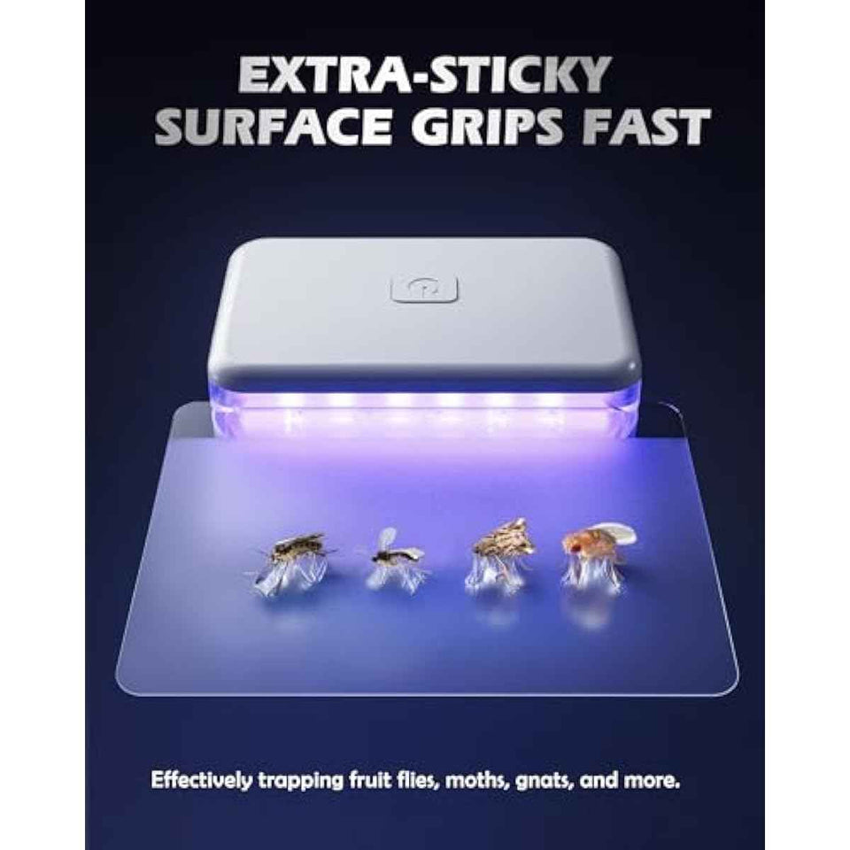 Fruit Fly Traps for Indoors (1 Device+10 Refills) Plug in Fly Trap for Gnats, Fruit Flies, Flying Insects Sleek Design Indoor Safe