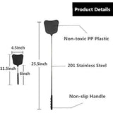 Foxany Telescopic Fly Swatters, Durable Plastic Fly Swatter Heavy Duty Set, Flyswatter with Stainless Steel Handle for Indoor/Outdoor/Classroom (2 Pack)