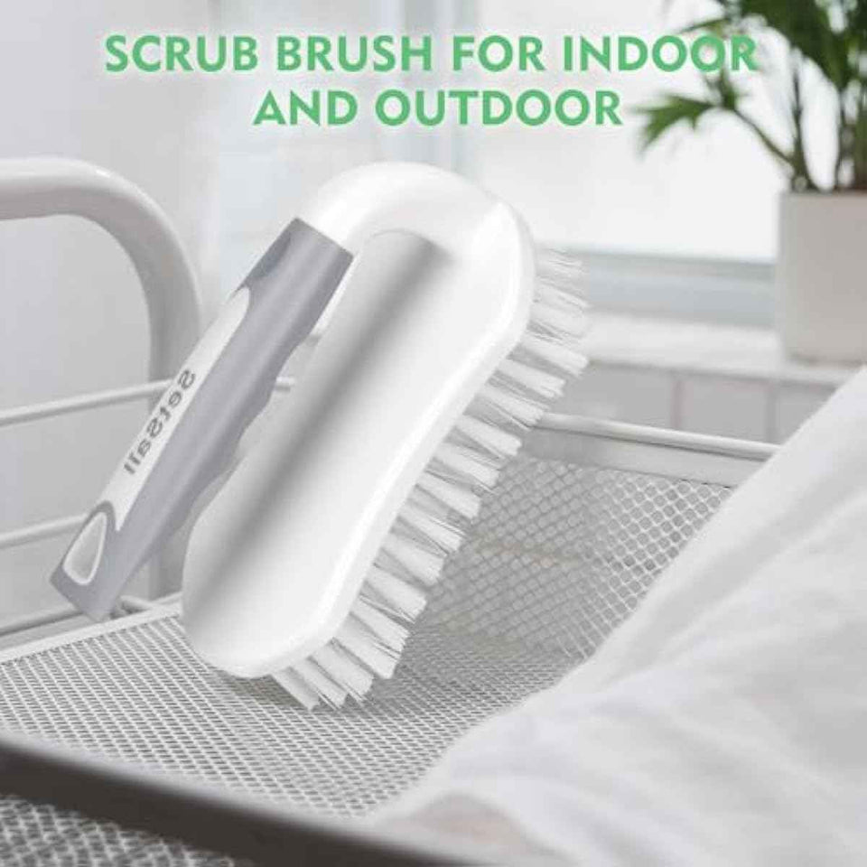 SetSail Scrub Brush, Heavy-Duty Scrub Brushes for Cleaning with Stiff Bristles Cleaning Brush for Shower, Bathroom, Carpet, Kitchen and Bathtub Scrubber - 2 Pack