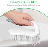 Setsail Heavy-Duty Scrub Brushes with Stiff PET Bristles for Cleaning Shower, Bathroom, and Kitchen (2-Pack)