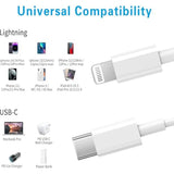 RCTech 3Pack 6FT Lightning cable MFi certified iPhone fast charger