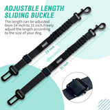 cooyoo dog seat belt 3 piece set adjustable nylon pet safety harness heavy duty elastic