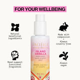 pacificas island vanilla 6oz hair and body mist, paraben-free, no alcohol, vegan and cruelty-free