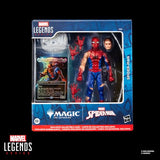 Marvel Legends Series Magic: The Gathering Battle-Damaged Spider-Man, 6-Inch Action Figure Toy & Exclusive Foil Collectible Card Game Trading Card