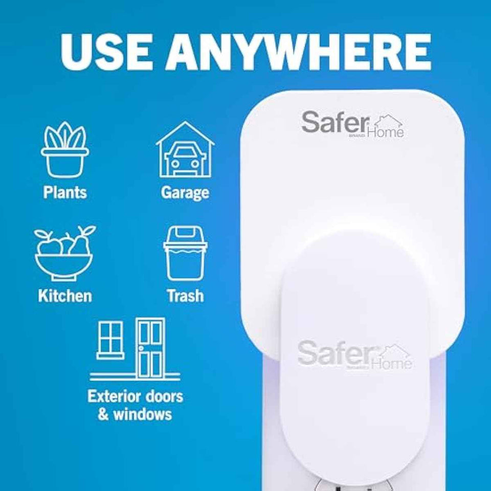 Safer Home SH502 Indoor Insect Trap - Plug-in Fruit Fly Trap for Indoors, 400 Sq Ft Protection, 2 Glue Cards Included