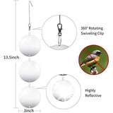Hedoc Reflective Bird Scare Discs Set, 24PCS Large Double-Sided Bird Deterrents for Outside, Bird Reflectors to Keep Birds, Woodpeckers, Pigeons Away from House, Outdoor Garden, Patio and Yard