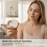 LoraTap Mini 656ft Range Wireless Outlet Plug, No Hub Required, 10A/1100W, White