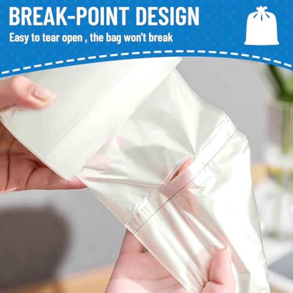 Small Trash Bags 4 Gallon, 100 Count - Unscented Mini Garbage Bags for Bathroom Cans