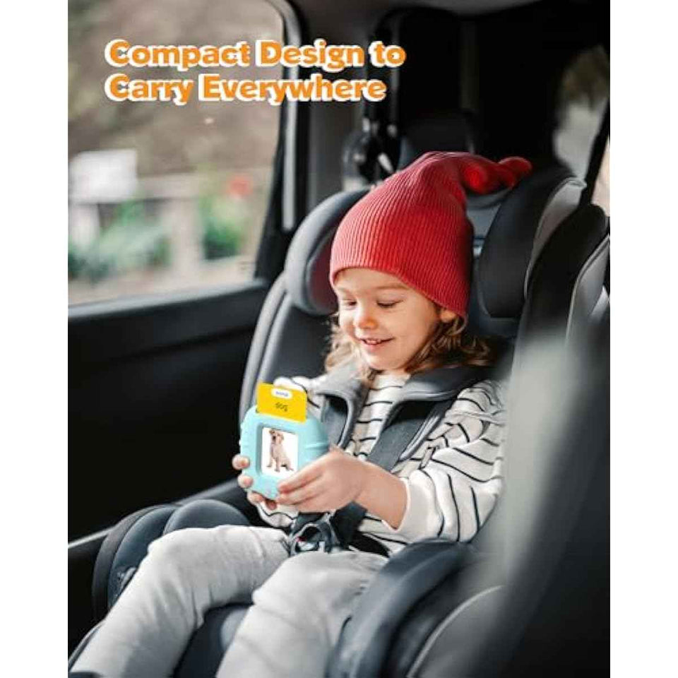 Talking Flash Cards for Toddlers 1 2 3 4 Year Olds, Montessori Language Learning with 224 Words, Pocket Speech Therapy Tools, and Speech Development Educational Playthings for Children