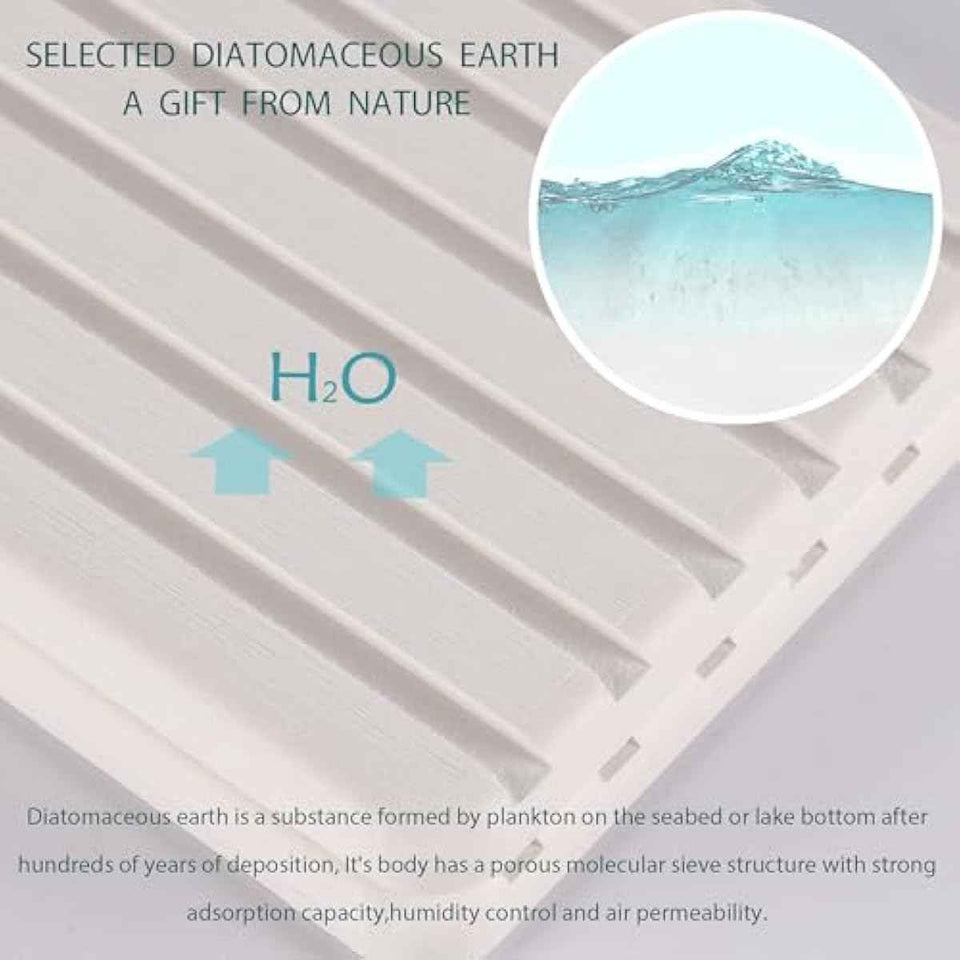 2 PCS water absorbent diatomite coasters with natural stone drying mat for kitchen counter accessories