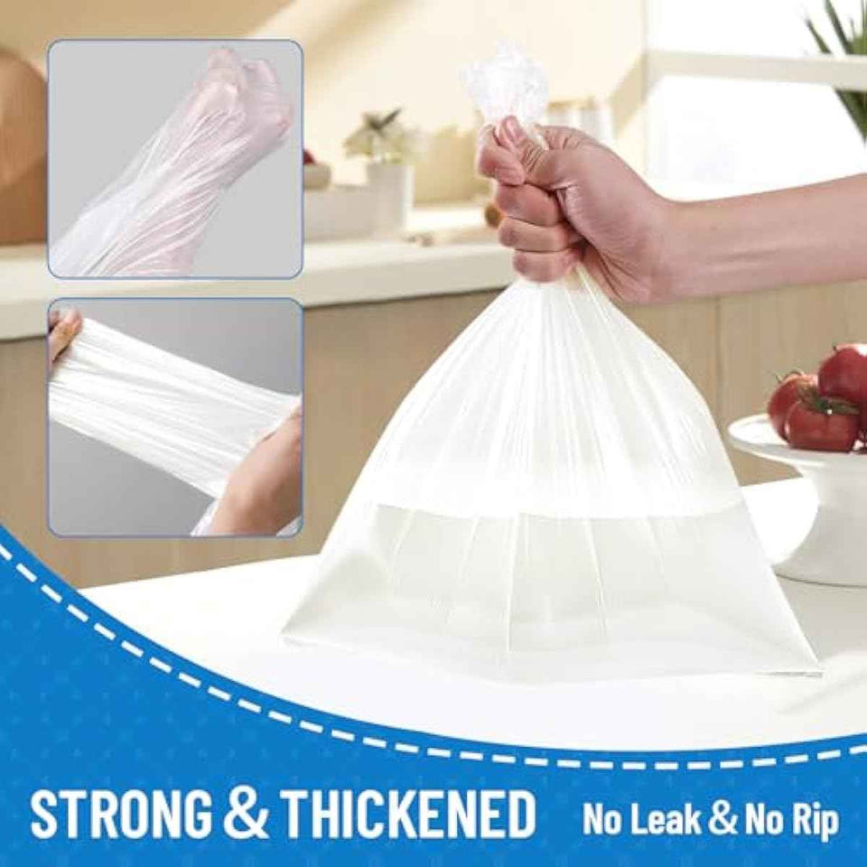 Small Trash Bags 4 Gallon, 100 Count - Unscented Mini Garbage Bags for Bathroom Cans