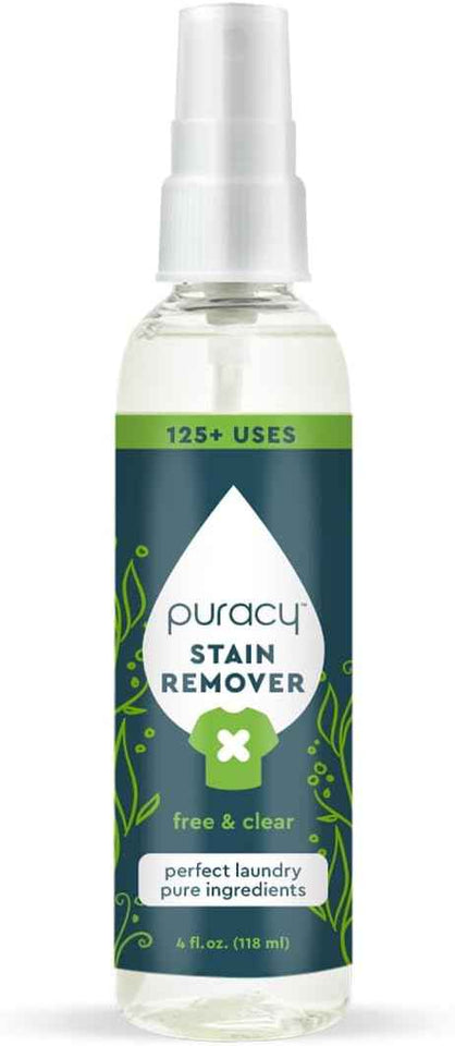 Puracy Stain Remover, Natural Travel and Laundry Stain Cleaner for Clothes, Baby Essentials, Kids Stains, Oil and Fabric Spot Cleaner, Unscented (Stain Remover Spray, 48 fl oz)