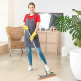 Multifunction Magic Broom, 54 Inch Adjustable Long Handle Silicone Floor Squeegee Broom, Sweep and Scrape 2 In 1 Household Cleaning Brooms for Floor, Bathrooms, Kitchens, Showers, Tile, Pet Hair,Glass