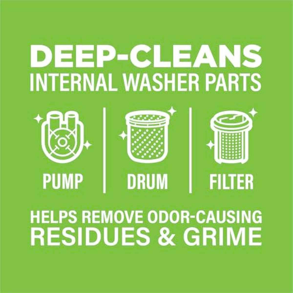 Affresh Washing Machine Cleaner, Helps Power Away Odor Causing Bacteria & Grime Deep Inside Pump, Valve & Hoses, 6 Time Release Tablets, 6 Month Supply