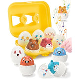 Easter Egg Toys for Toddlers 1-3, Easter Basket Stuffers for Toddlers 1-3 Prefilled Easter Eggs with Toys Inside, Matching Sensory Eggs Toys, Easter Gifts for 3 Year Old Girls Boys