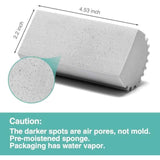 4 Pack Damp Dusting Sponge Duster, Grey Dust Cleaning Sponge, Reusable Household Cleaning Sponge Tool for Blinds, floorboards, Fan Blades, Vents, Glass, Railings, Mirrors