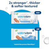 WaterWipes Sensitive+ Newborn & Baby Wipes, 3-in-1 cleans, cares, protects, 99.9% water, unscented & hypoallergenic, 60 count, 2x stronger, thicker & softer