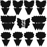 USKICH 24 Pcs Sticky Fruit Fly and Gnat Traps for Indoor Outdoor White Flies Mosquitoes Fungus Gnats Lying Insects Black