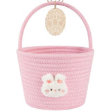 oiahomy-pink-easter-basket-with-handle-personalized-bunny-baskets-for-kids-and-gifts